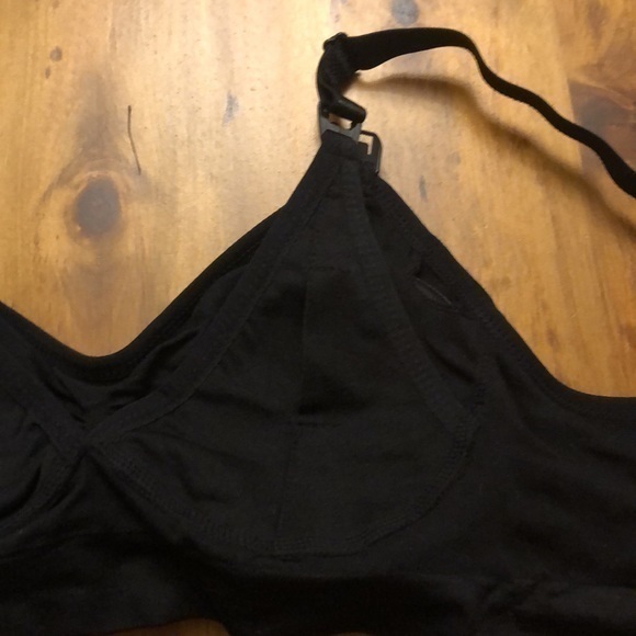 5 pack black nursing bras hands free pumping bra padded pregnancy NEW M L XL - Picture 5 of 8